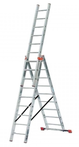 Лестница 3-х секционная алюминиевая 3*9 по ценам производителя в Краснодаре с доставкой по всей России