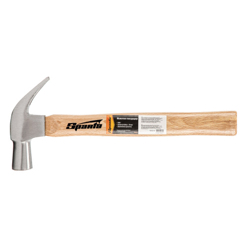 Молоток-гвоздодер, 560 г, боек 29 мм, деревянная рукоятка Sparta по ценам производителя в Краснодаре с доставкой по всей России