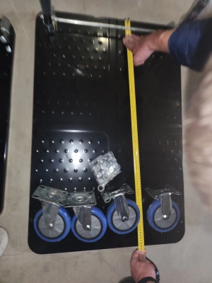 Тележка платформенная 650 кг TOR PH650 (890x590) со складной ручкой (пластиковые колеса 125 мм) по ценам производителя в Краснодаре с доставкой по всей России