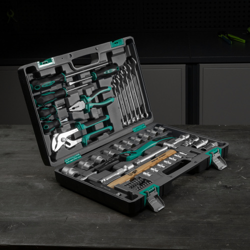 Набор инструментов, 1/2", Cr-V, S2, усиленный кейс, 58 предметов Stels по ценам производителя в Краснодаре с доставкой по всей России