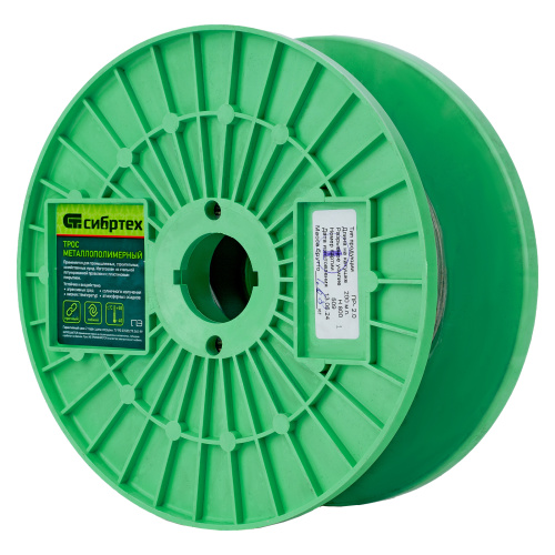Трос металлополимерный прозрачный ПР-2.0, толщина 2.0 мм, катушка 200 метров Сибртех по ценам производителя в Краснодаре с доставкой по всей России