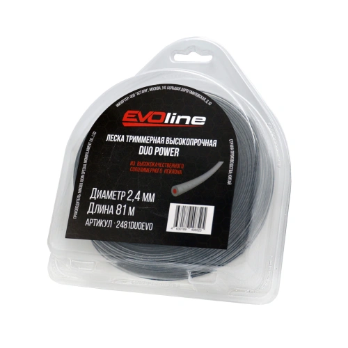 Леска (корд) триммерная EVOline DUO POWER (2.4 мм, 81 метр) по ценам производителя в Краснодаре с доставкой по всей России