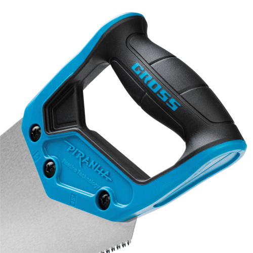 Ножовка по дереву "Piranha", 450 мм, 11-12 TPI, зуб-3D, каленый зуб, двухкомпонентная рукоятка Gross по ценам производителя в Краснодаре с доставкой по всей России