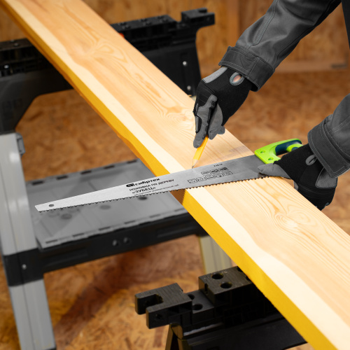 Ножовка по дереву "Зубец", 500 мм, шаг зуба 7 мм, каленый зуб 2D, двухкомпонентная рукоятка Сибртех по ценам производителя в Краснодаре с доставкой по всей России