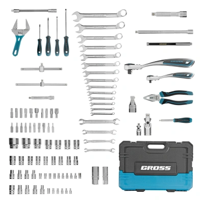 Набор инструментов, 1/4", 1/2", CrV, 120 зубьев, 101 предмет Gross по ценам производителя в Краснодаре с доставкой по всей России