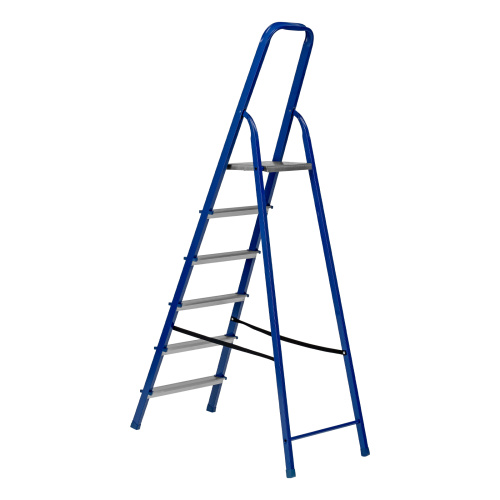 Стремянка, 6 ступеней, стальной профиль, алюминиевые ступени Сибртех по ценам производителя в Краснодаре с доставкой по всей России