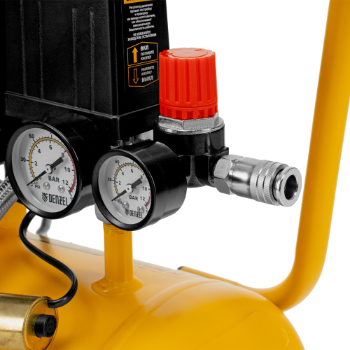 Компрессор DLS950/24 безмаслянный малошумный 950 Вт, 165 л/мин, ресивер 24 л Denzel по ценам производителя в Краснодаре с доставкой по всей России