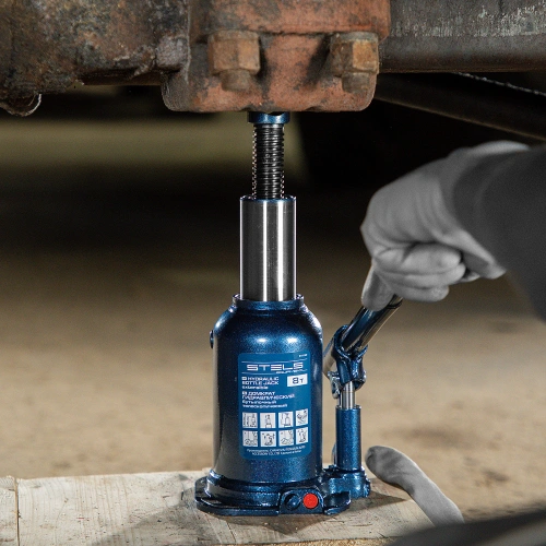 Домкрат гидравлический бутылочный телескопический, 8 т, подъем 180-410 мм Stels по ценам производителя в Краснодаре с доставкой по всей России