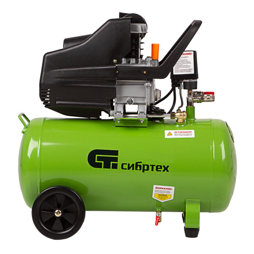 Компрессор воздушный КК-1500/50, 1.5 кВт, 198 л/мин, 50 л, прямой привод, масляный Сибртех по ценам производителя в Краснодаре с доставкой по всей России