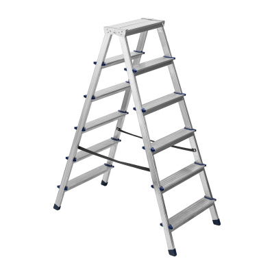 Стремянка двусторонняя 6 ступеней, алюминиевая, Сибртех по ценам производителя в Краснодаре с доставкой по всей России