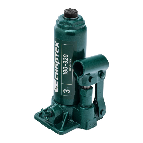 Домкрат гидравлический бутылочный, 3 т, 180-320 мм Сибртех по ценам производителя в Краснодаре с доставкой по всей России