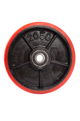 Колесо полиуретан 200х50 мм с подшипником для тележек гидравлических BF/WB/RHP/BFS по ценам производителя в Краснодаре с доставкой по всей России