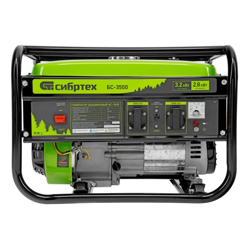 Генератор бензиновый БС-3500, 3.2 кВт, 230В, четырехтактный, 15 л, ручной стартер Сибртех по ценам производителя в Краснодаре с доставкой по всей России