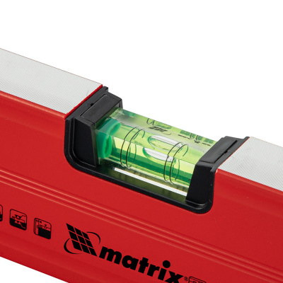 Уровень алюминиевый магнитный, 800 мм, фрезерованный, 3 глазка (1 зеркальный) усиленный Matrix по ценам производителя в Краснодаре с доставкой по всей России