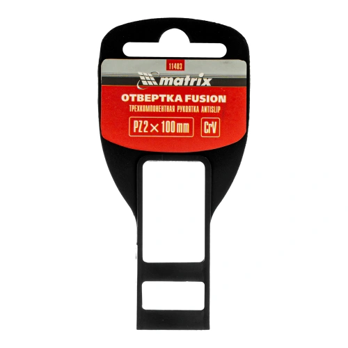 Отвертка Fusion, PZ2 x 100 мм, CrV, трехкомпонентная рукоятка "Anti slip" Matrix по ценам производителя в Краснодаре с доставкой по всей России