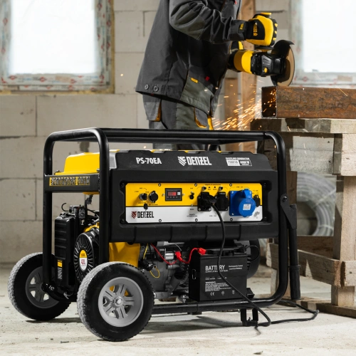 Генератор бензиновый PS 70 EA, 7.0 кВт, 230 В, 25 л, коннектор автоматики, электростартер Denzel по ценам производителя в Краснодаре с доставкой по всей России