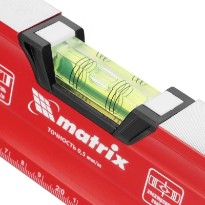 Уровень алюминиевый, магнит, фрезерованный, 3 глазка (1 зеркальный) 400 мм Matrix по ценам производителя в Краснодаре с доставкой по всей России