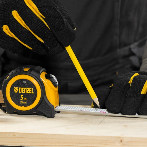 Рулетка 5м х 25мм, обрезиненный корпус, автоматическая фиксация Denzel по ценам производителя в Краснодаре с доставкой по всей России