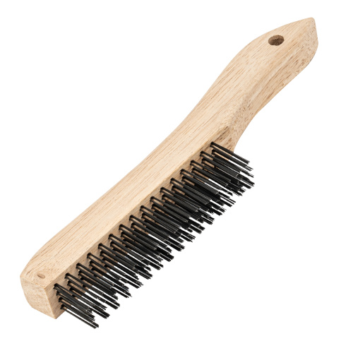 Щетка зачистная четырехрядная, закаленная прямая проволока с деревянной ручкой Сибртех по ценам производителя в Краснодаре с доставкой по всей России