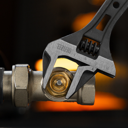 Ключ разводной, 200 мм, CrV, кованый Denzel по ценам производителя в Краснодаре с доставкой по всей России