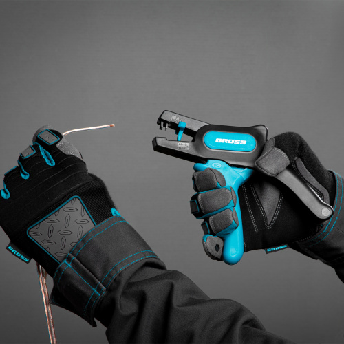 Щипцы для зачистки электропроводов 0.2-6 мм2 (10-24 AWG) лезвие: нержавеющая сталь Gross по ценам производителя в Краснодаре с доставкой по всей России