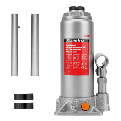 Домкрат гидравлический бутылочный, 8 т, h подъема 230-457 мм Matrix по ценам производителя в Краснодаре с доставкой по всей России