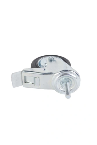 Колесо поворотное SCtB 42 100 мм резина с болтом и тормозом (F) по ценам производителя в Краснодаре с доставкой по всей России