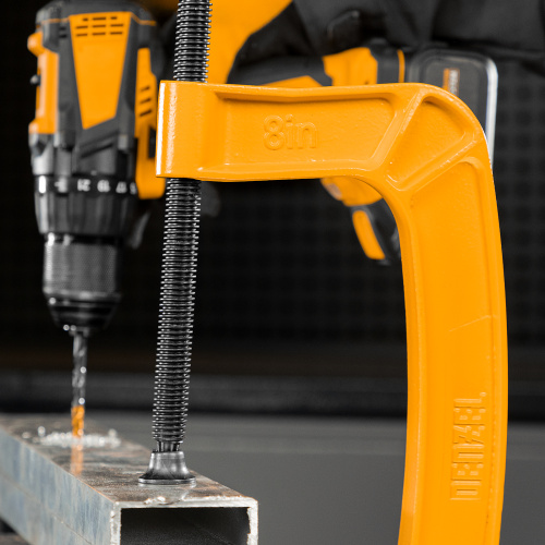 Струбцина G-образная, усиленная, 200 мм Denzel по ценам производителя в Краснодаре с доставкой по всей России