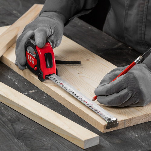 Рулетка Status Magnet fixation,7,5 м х 25 мм,обрезиненный корпус,зацеп с магнитом Matrix по ценам производителя в Краснодаре с доставкой по всей России