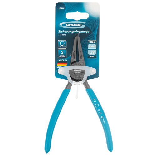 Съемник, 175 мм, для внешних стопорных колец (19-60 мм) прямые губки (разжим) Gross по ценам производителя в Краснодаре с доставкой по всей России