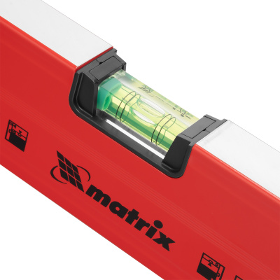 Уровень алюминиевый магнитный, 1200 мм, фрезерованный, 3 глазка (1 зеркальный) усиленный Matrix по ценам производителя в Краснодаре с доставкой по всей России