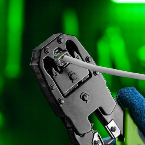 Клещи для обжима телефонных и компьютерных клемм 4P, 6P, 8P, функция обрезания проводов Сибртех по ценам производителя в Краснодаре с доставкой по всей России