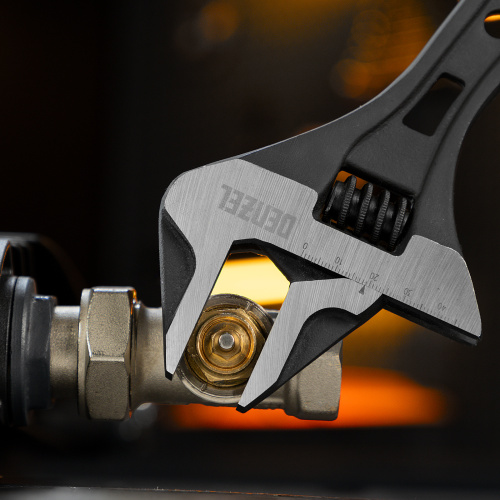 Ключ разводной, 300 мм, CrV, кованый Denzel по ценам производителя в Краснодаре с доставкой по всей России