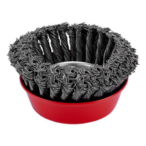 Щетка для УШМ, 125 мм, М14, "чашка", двухрядная, крученая проволока 0.8 мм Matrix по ценам производителя в Краснодаре с доставкой по всей России