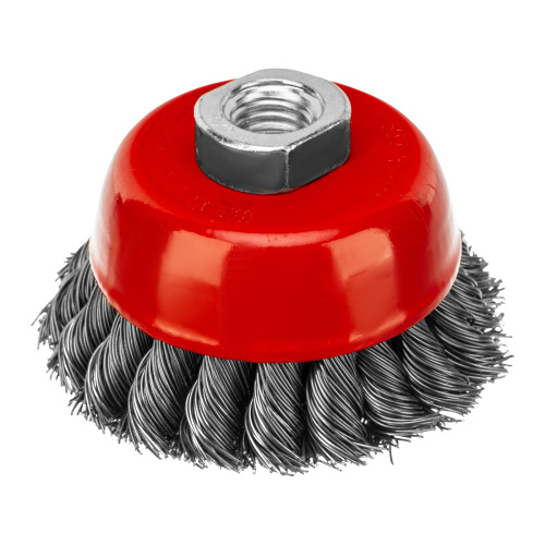 Щетка для УШМ, 75 мм, М14, "чашка", двухрядная, крученая проволока 0.5 мм Matrix по ценам производителя в Краснодаре с доставкой по всей России