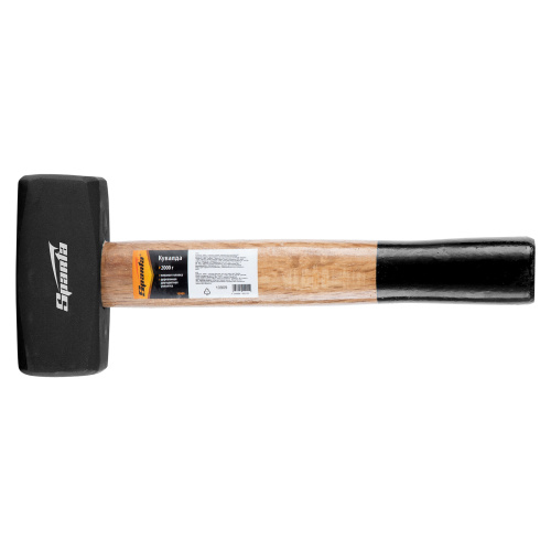 Кувалда, 2000 г, кованая головка, деревянная двухцветная рукоятка Sparta по ценам производителя в Краснодаре с доставкой по всей России