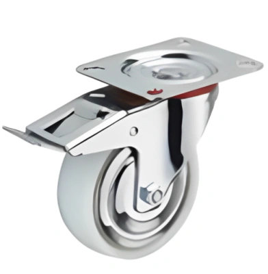 Колесо поворотное полипропилен SRCnb 55 125 мм с тормозом (F) купить в Москве с доставкой по всей России | ProtosMarket.ru