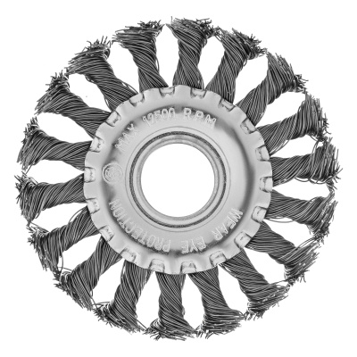 Щетка для УШМ 100 мм, посадка 22.2 мм, плоская, крученая проволока 0.5 мм Matrix по ценам производителя в Краснодаре с доставкой по всей России