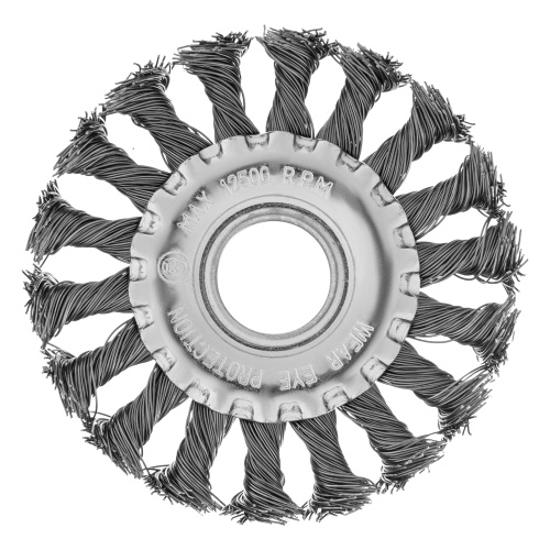 Щетка для УШМ 100 мм, посадка 22.2 мм, плоская, крученая проволока 0.5 мм Matrix по ценам производителя в Краснодаре с доставкой по всей России