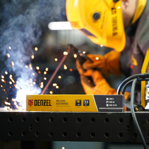 Электроды DER-46, диам. 3 мм, 2,5 кг., рутиловое покрытие Denzel по ценам производителя в Краснодаре с доставкой по всей России