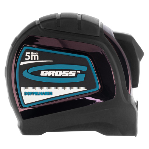 Рулетка "Doppelhaken",5 м x 19 мм,двухсторонний зацеп,Нейлон,двусторонняя шкала,автоматическая фиксация Gross по ценам производителя в Краснодаре с доставкой по всей России