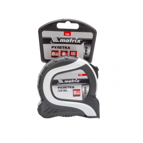 Рулетка Extra Wide,8 м x 27 мм,двухкомпонентный корпус,Pro Matrix по ценам производителя в Краснодаре с доставкой по всей России