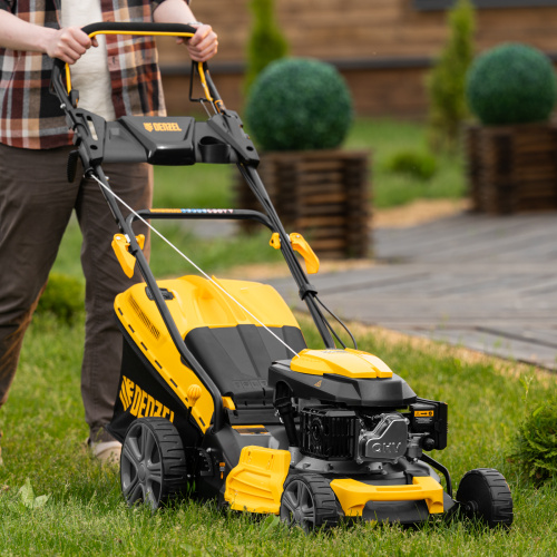 Газонокосилка бензиновая GLD-460SP, 146 куб.см, ширина 46 см, привод 7 уровней, травосборник 50 л Denzel по ценам производителя в Краснодаре с доставкой по всей России