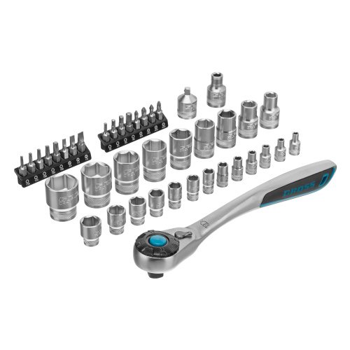 Набор торцевых головок, трещотка 120 зубьев, 1/2", 1/4", CrV, 41 предмет Gross по ценам производителя в Краснодаре с доставкой по всей России