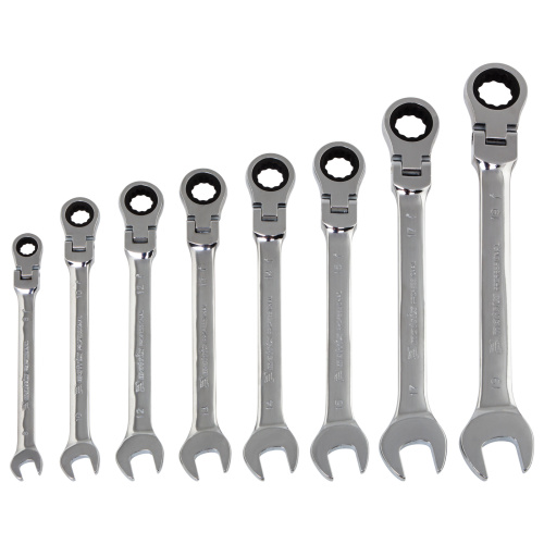 Набор ключей комбинированных, трещеточных шарнирных 8 шт Matrix по ценам производителя в Краснодаре с доставкой по всей России