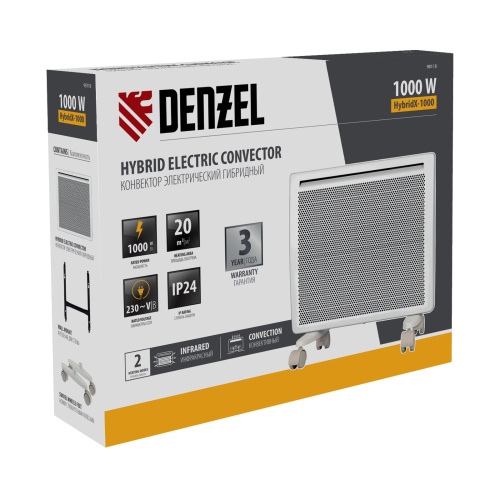 Конвектор гибридный электрический HybridX-1000, ИК нагреватель, цифровой термостат Denzel по ценам производителя в Краснодаре с доставкой по всей России