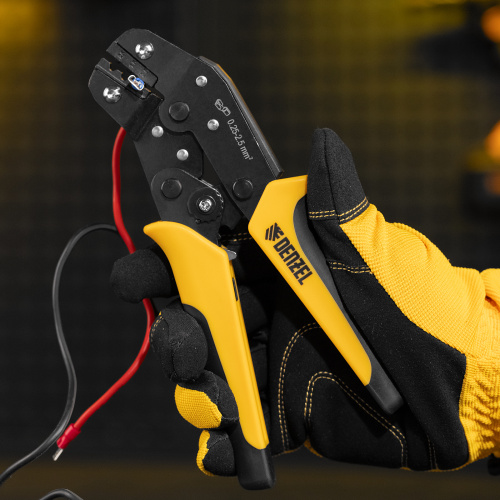 Клещи для обжима неизолированных наконечников НК и НВ, разъемов РП, 0,25 - 2,5 мм2 Denzel по ценам производителя в Краснодаре с доставкой по всей России