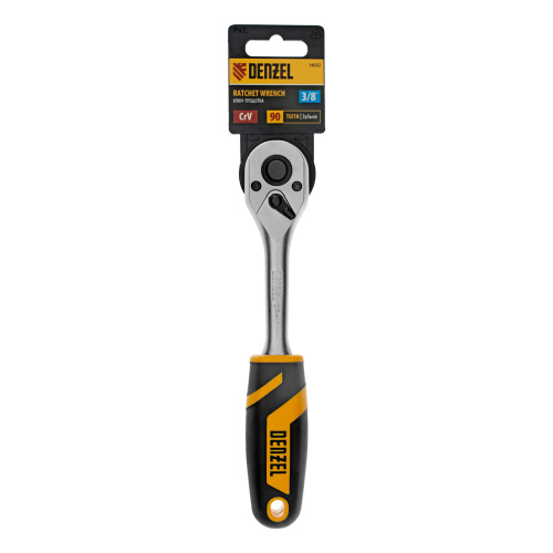 Ключ-трещотка 3/8", 90 зубьев, с быстрым сбросом, CrV Denzel по ценам производителя в Краснодаре с доставкой по всей России