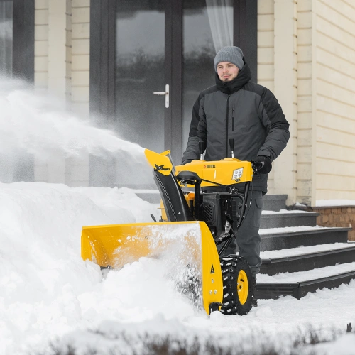 Бензиновая снегоуборочная машина SBL 711D PRO, 302cc, эл.старт, фара, обогрев, блок. дифф. Denzel по ценам производителя в Краснодаре с доставкой по всей России