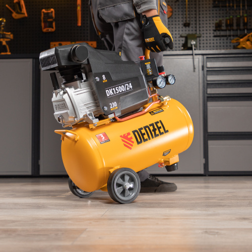 Компрессор воздушный DK1500/24, Х-PRO 1.5 кВт, 230 л/мин, 24 л Denzel по ценам производителя в Краснодаре с доставкой по всей России